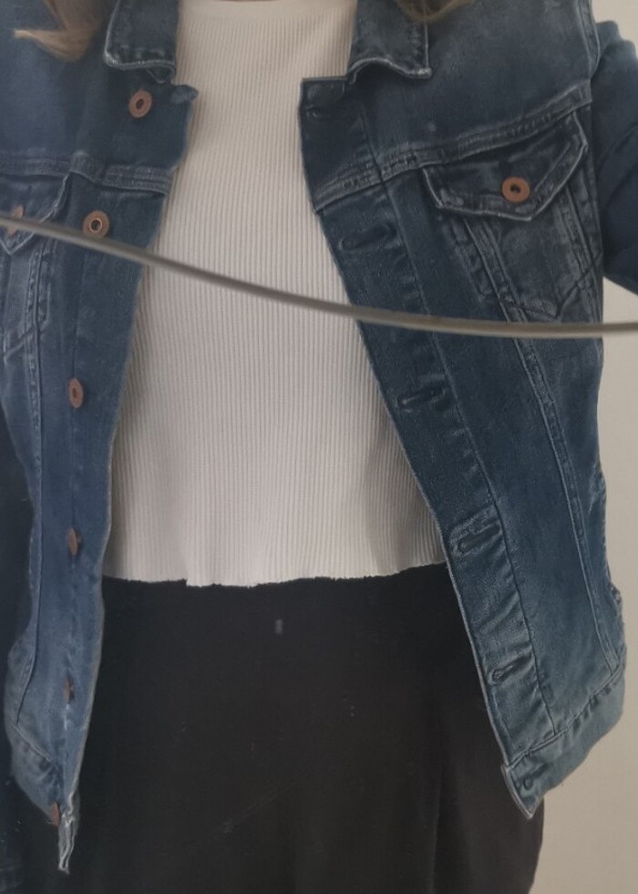 Mavi jeans ceket  - Görsel 2