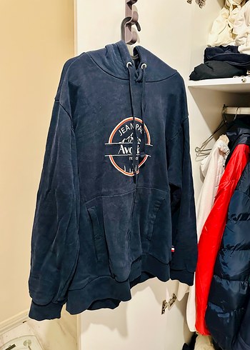 JEAN PAUL Mavi Baskılı Fermuarlı Erkek Polar Sweatshirt - Görsel 2