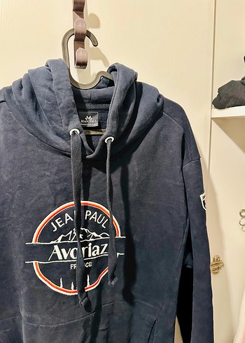 JEAN PAUL Mavi Baskılı Fermuarlı Erkek Polar Sweatshirt - Görsel 6