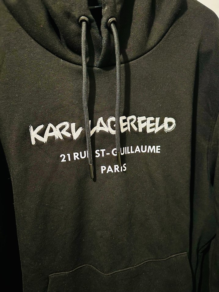 Karl Lagerfeld Kapüşonlu Siyah Sweatshirt - Görsel 3