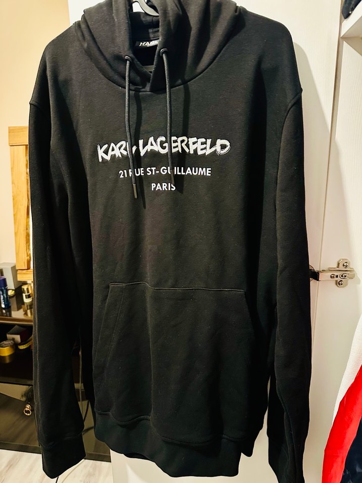 Karl Lagerfeld Kapüşonlu Siyah Sweatshirt - Görsel 4