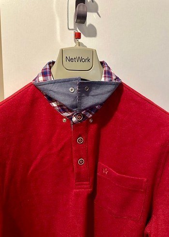 WALBUSCH Gri Yaka Detaylı Kırmızı Erkek SWEATSHIRT - Görsel 5