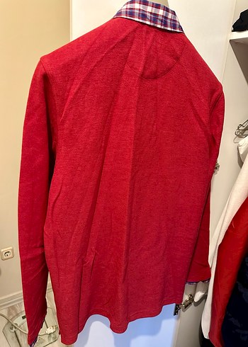 WALBUSCH Gri Yaka Detaylı Kırmızı Erkek SWEATSHIRT - Görsel 9