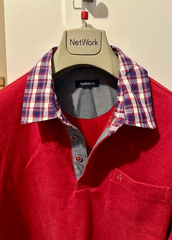 WALBUSCH Gri Yaka Detaylı Kırmızı Erkek SWEATSHIRT - Görsel 2