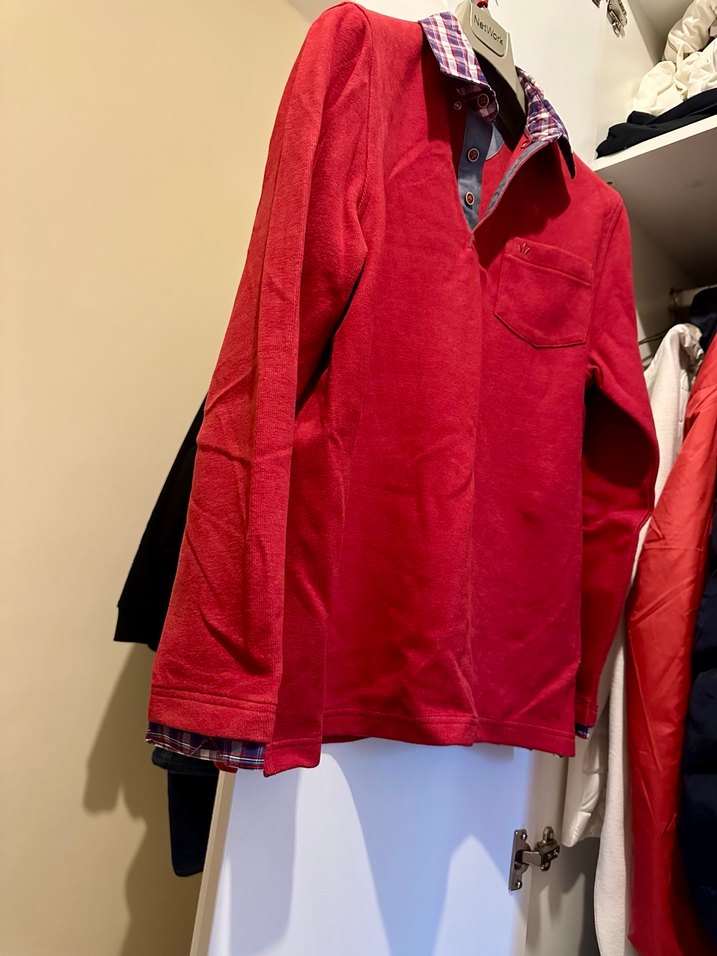 WALBUSCH Gri Yaka Detaylı Kırmızı Erkek SWEATSHIRT - Görsel 4