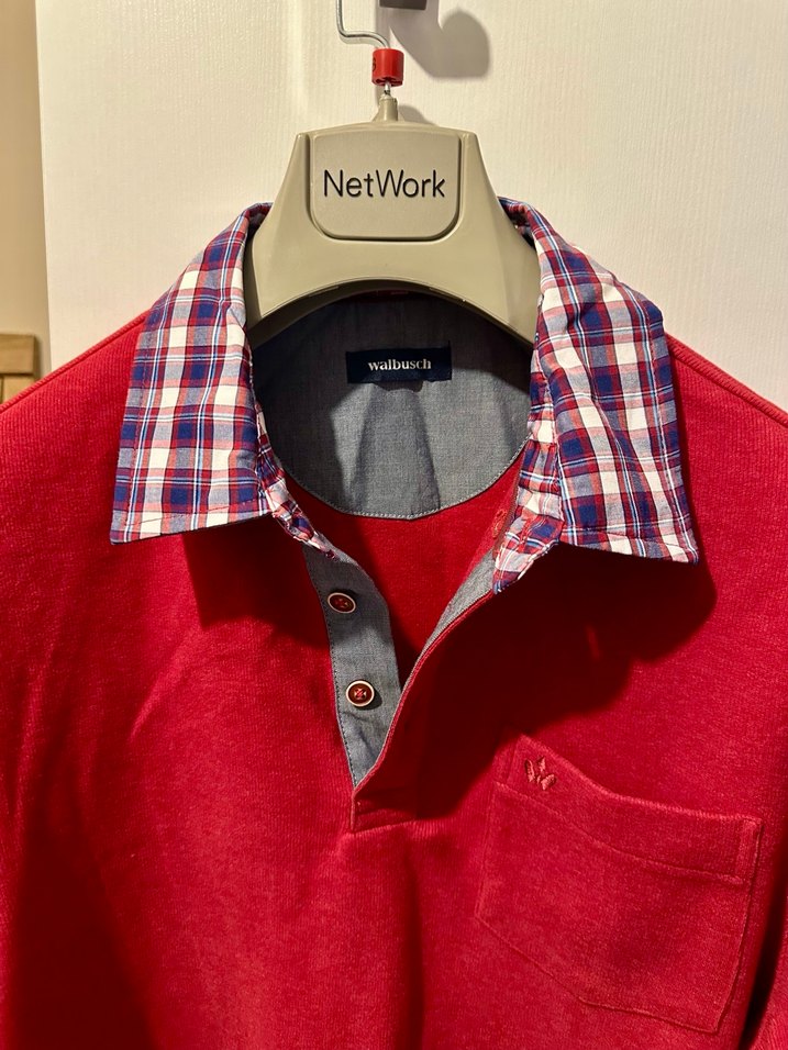 WALBUSCH Gri Yaka Detaylı Kırmızı Erkek SWEATSHIRT - Görsel 2