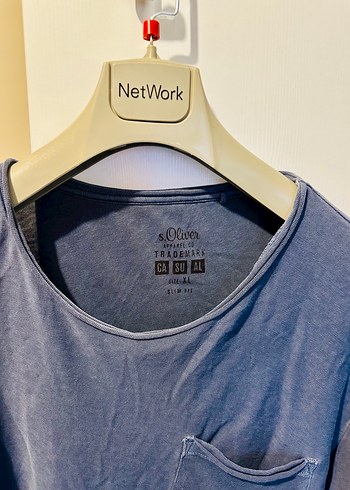 S OLİVER Erkek Gri Uzun Kollu Denim Tişört - Görsel 3