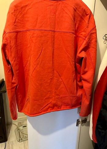 Calvin Klein Kırmızı Oversize Sweatshirt - Görsel 8