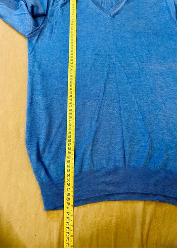 TUDORS Mavi Pamuklu Erkek Triko Kazak - Görsel 6