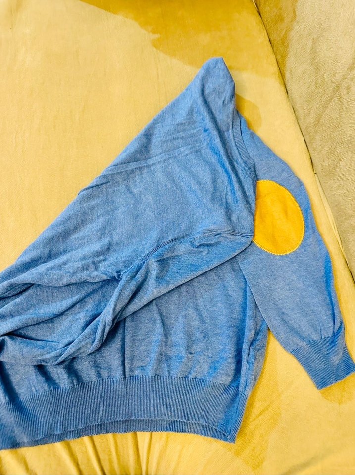 TUDORS Mavi Pamuklu Erkek Triko Kazak - Görsel 4