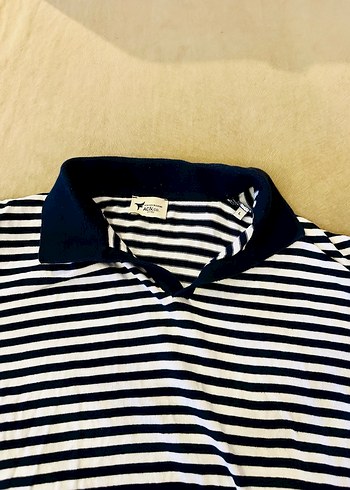 ALTINYILDIZ Erkek Lacivert Çizgili Polo Tişört - Görsel 2