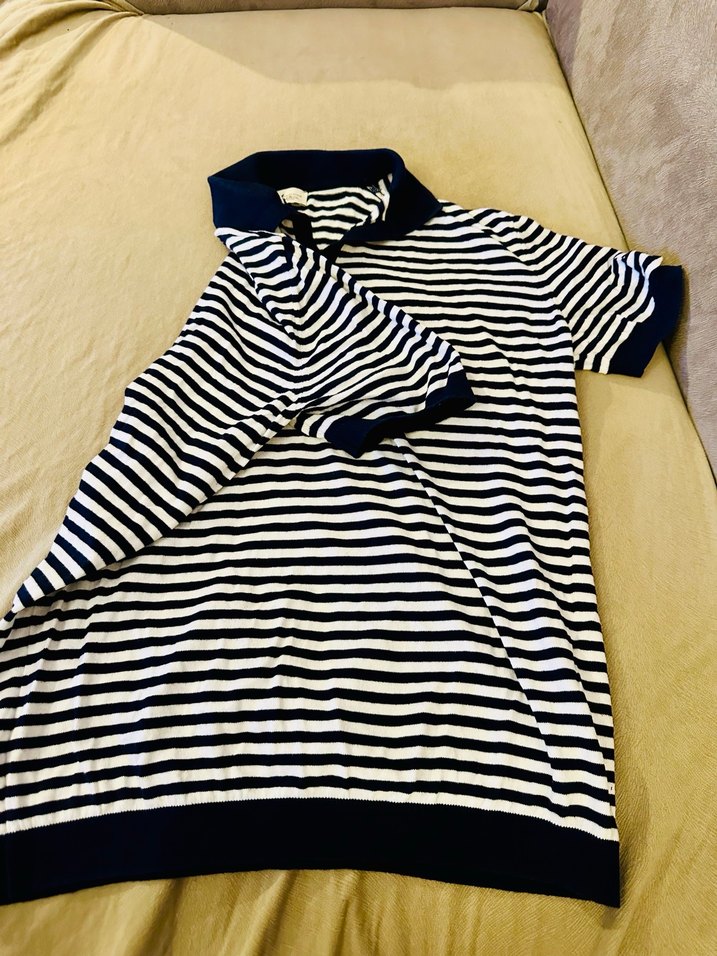 ALTINYILDIZ Erkek Lacivert Çizgili Polo Tişört - Görsel 3