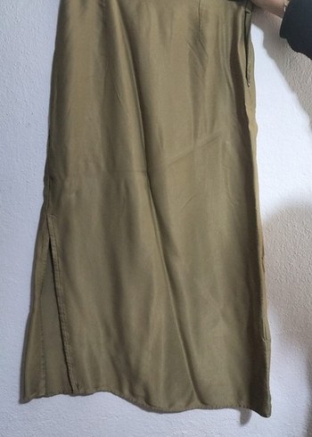 Bej Saten Uzun Salaş Etek - Görsel 2