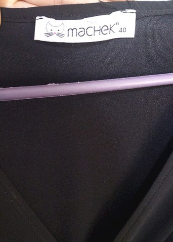 Siyah V Yakalı Uzun Kadın Elbise - Görsel 3