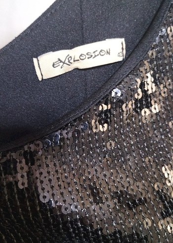 Siyah Pul Payetli Tek Kollu Mini Abiye Elbise - Görsel 5