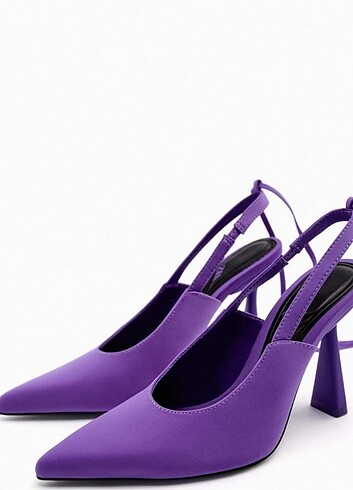 36 Beden Zara mor stiletto ayakkabi