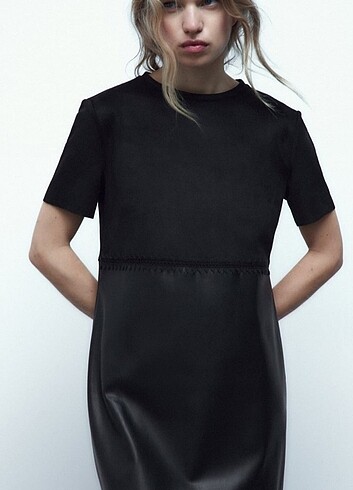 xl Beden siyah Renk Zara kısa elbise