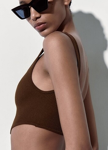 Zara Zara dikissiz korse tasarımlı bluz
