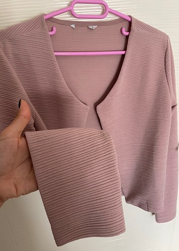 Zara Pembe V Yaka Pilili Hırka