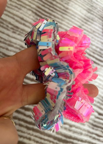 Renkli Payetli Saç Lastiği - Görsel 2