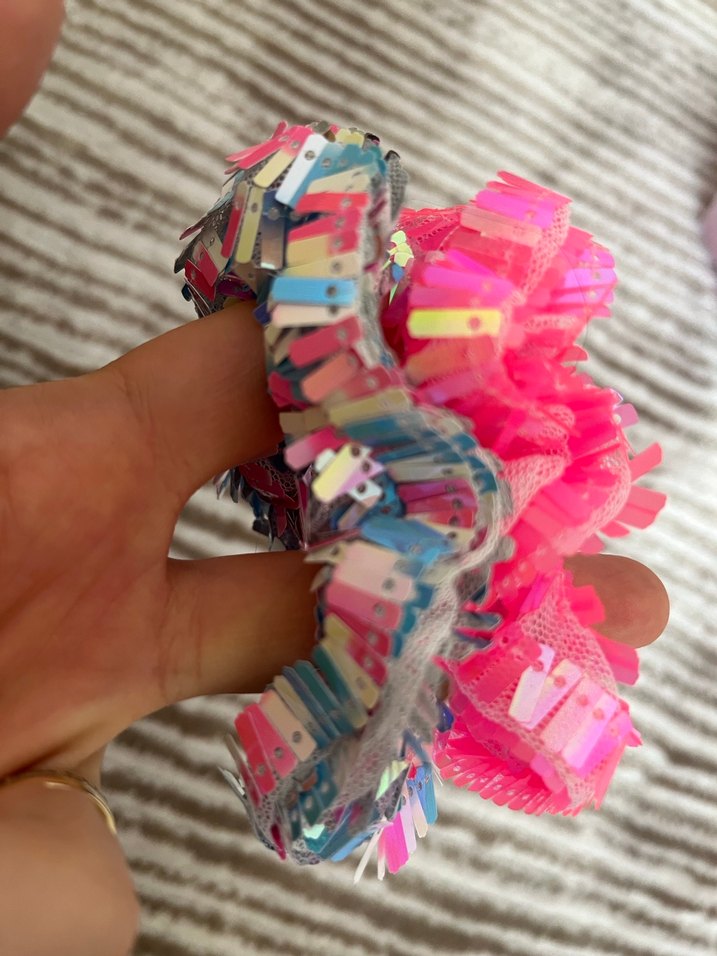 Renkli Payetli Saç Lastiği - Görsel 2