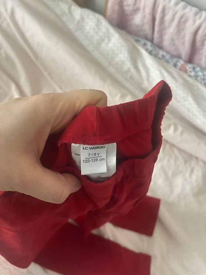 Kız Çocuk Koyu Kırmızı Tayt - Görsel 2