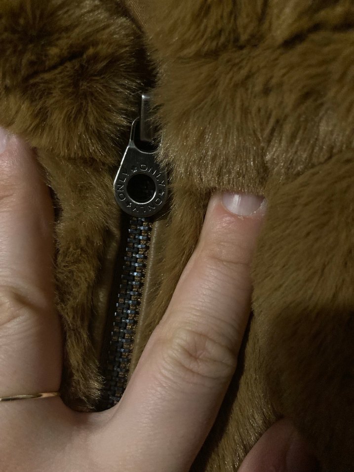 Kahverengi Kadın Midi Boy Suni Kürk Mont - Görsel 4