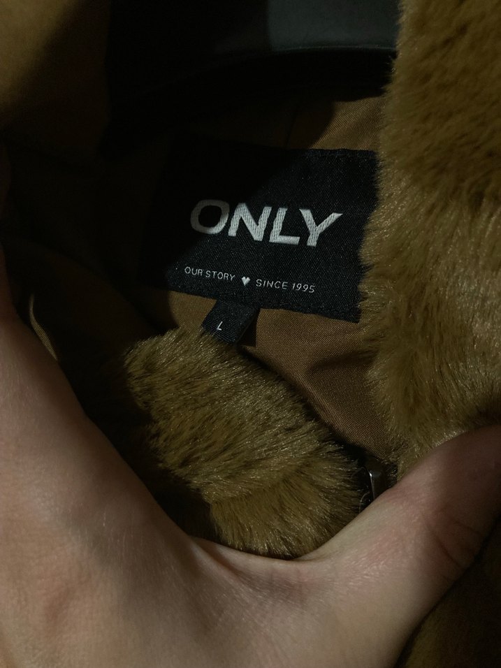 Kahverengi Kadın Midi Boy Suni Kürk Mont - Görsel 2