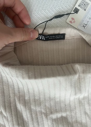 Kemerli Bej Kolsuz Kadın bluz - Görsel 2