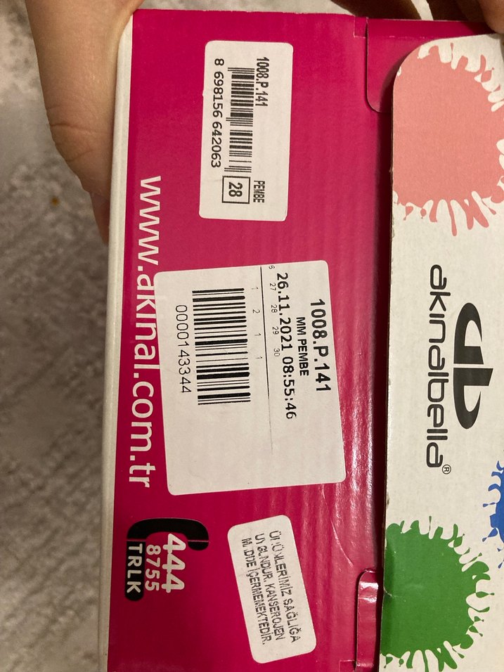 Kızlar için Pembe Nakışlı Sıcak Ev Terliği - Görsel 2