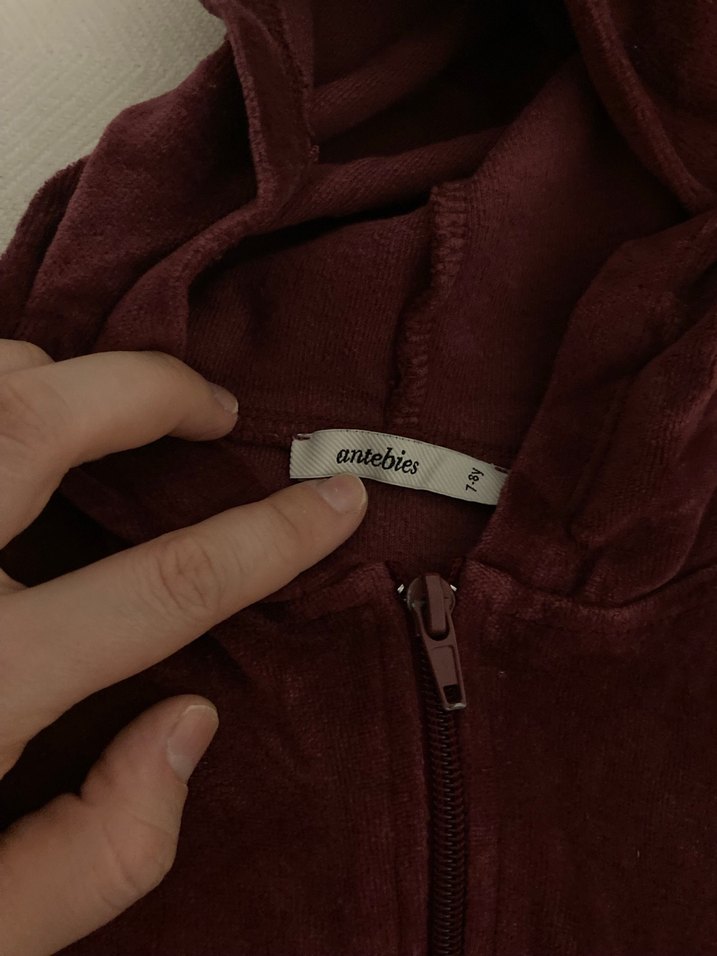 Bordo Kapüşonlu Fermuarlı Kız Eşofman Takımı #antibies - Görsel 3