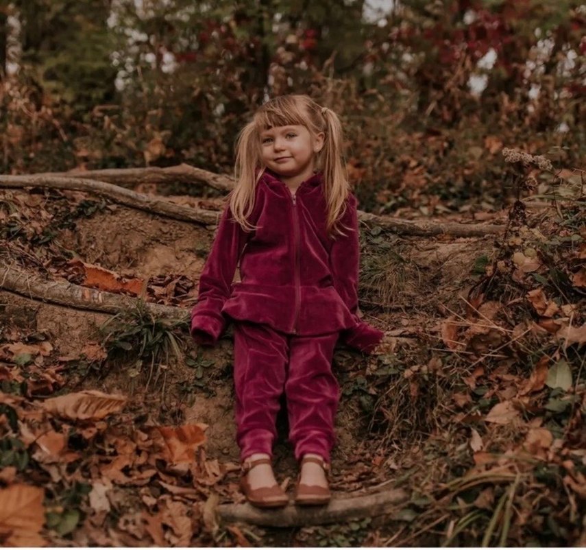 Bordo Kapüşonlu Fermuarlı Kız Eşofman Takımı #antibies - Görsel 4