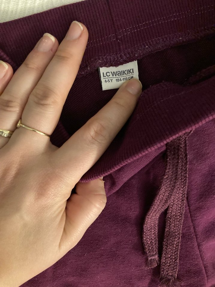 Bordo İnce Kesim cocuk Eşofman Altı - Görsel 2