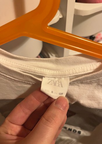 Kız Çocuk Kahverengi Baskılı Tişört - Görsel 2