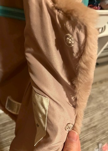 Kız Çocuk pudra Kürklü Yelek - Görsel 3