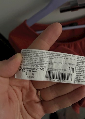 Kırmızı Kadın yarim Kollu Saten Tişört - Görsel 2