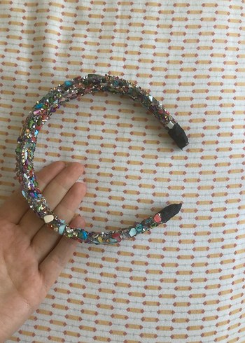 Renkli Boncuklu Bohem Kadın Saç Bandı - Görsel 3