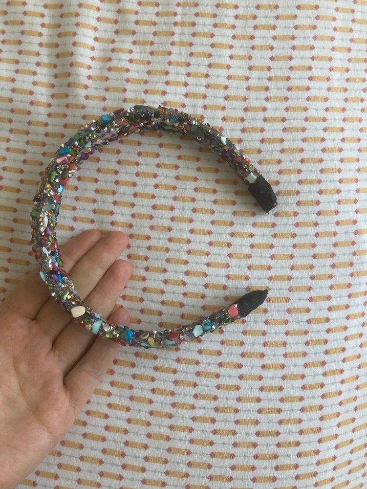 Renkli Boncuklu Bohem Kadın Saç Bandı - Görsel 3