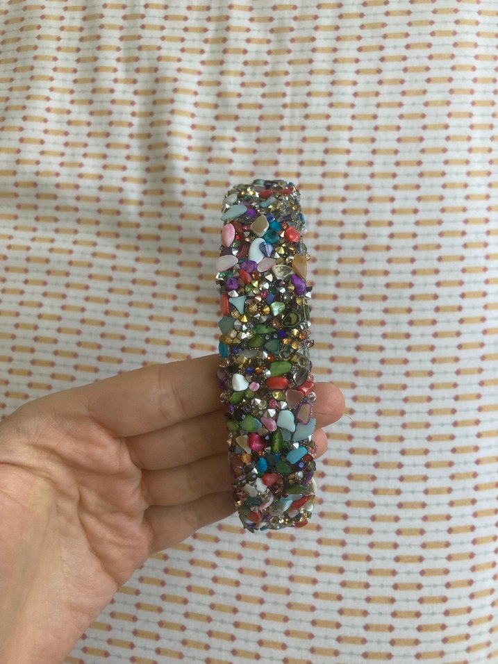Renkli Boncuklu Bohem Kadın Saç Bandı - Görsel 2