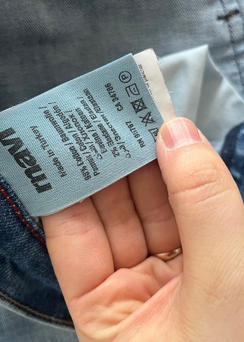 Erkek Mavi Düğmeli Bol Kesim Denim Pantolon - Görsel 4