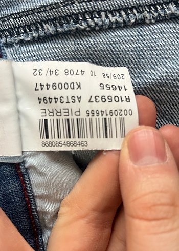 Erkek Mavi Düğmeli Bol Kesim Denim Pantolon - Görsel 5