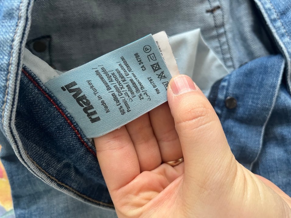 Erkek Mavi Düğmeli Bol Kesim Denim Pantolon - Görsel 4