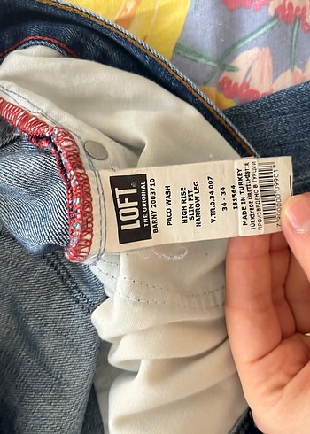 Erkek Mavi Batik Desen Bol Kesim Kot Pantolon - Görsel 4