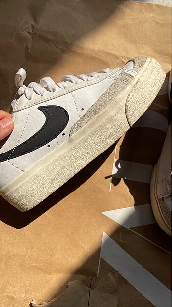 36 Beden Nike Blazer Low Platform Kadın Beyaz Spor Ayakkabı