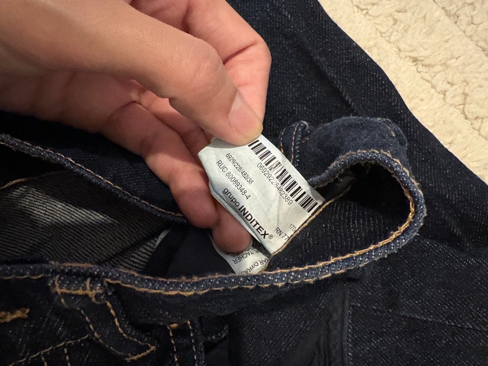 Lacivert Bol Kesim Kot Pantolon - Görsel 5