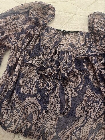 Zara şifon bluz - Görsel 5