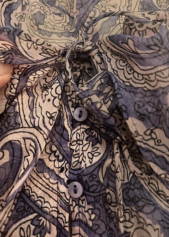 Zara şifon bluz - Görsel 2