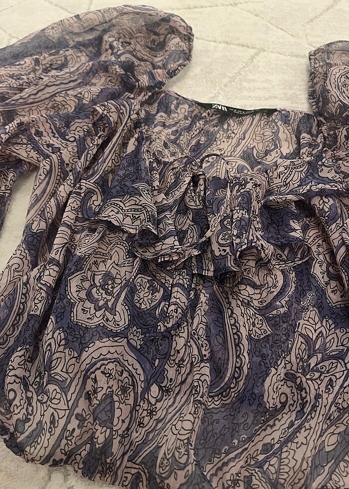 Zara şifon bluz - Görsel 5