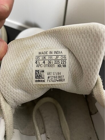 36,5 Beden beyaz Renk 36 Buçuk Orijinal Stan Smith Adidas