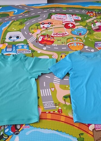 Decathlon Uv korumalı ikili t shirt 